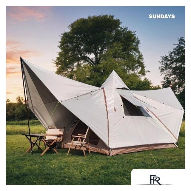 Кемпинговая палатка Sundays ZC-TT106 (коричневый/желтый) - Изображение №6 — Интернет-магазин ПроЗаказ