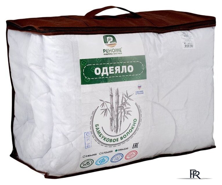 Одеяло Реноме Евро Поплин белый 14/254н 200x220 (бамбук, 300) - Изображение №1 — Интернет-магазин ПроЗаказ