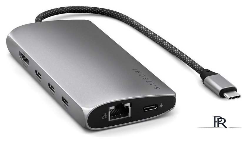 Док-станция Satechi USB-C Multiport Adapter 8K With Ethernet V3 ST-P8KEM (серый) - Изображение №2 — Интернет-магазин ПроЗаказ