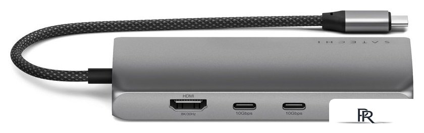 Док-станция Satechi USB-C Multiport Adapter 8K With Ethernet V3 ST-P8KEM (серый) - Изображение №3 — Интернет-магазин ПроЗаказ