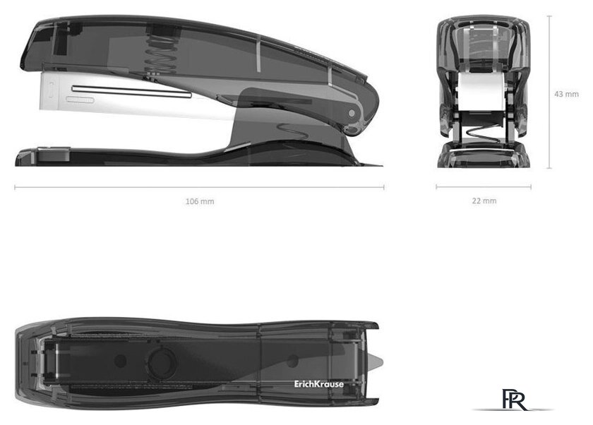 Настольный степлер Erich Krause №10 Elegance 2177 (до 20 л) - Изображение №5 — Интернет-магазин ПроЗаказ