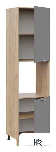 Шкаф напольный Трия Габриэлла 1ПВ6 с двумя дверями (дуб крафт золотой/титан) - Изображение №2 — Интернет-магазин ПроЗаказ