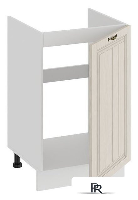 Шкаф напольный Трия Лина 1Н5М (белый/кремовый) - Изображение №2 — Интернет-магазин ПроЗаказ