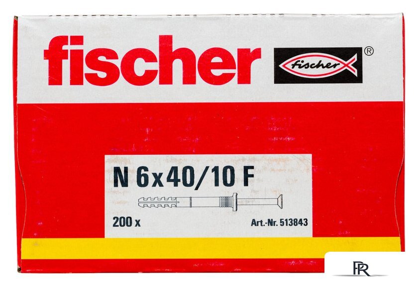 Дюбель-гвоздь Fischer N 6 x 40/10 F 513843 (200 шт) - Изображение №4 — Интернет-магазин ПроЗаказ