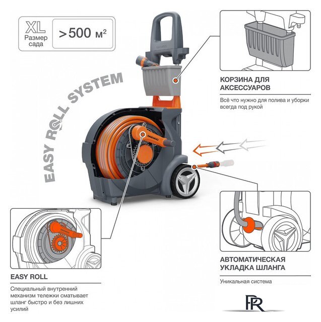 Тележка со шлангом Daewoo Power DWR 4040 - Изображение №3 — Интернет-магазин ПроЗаказ