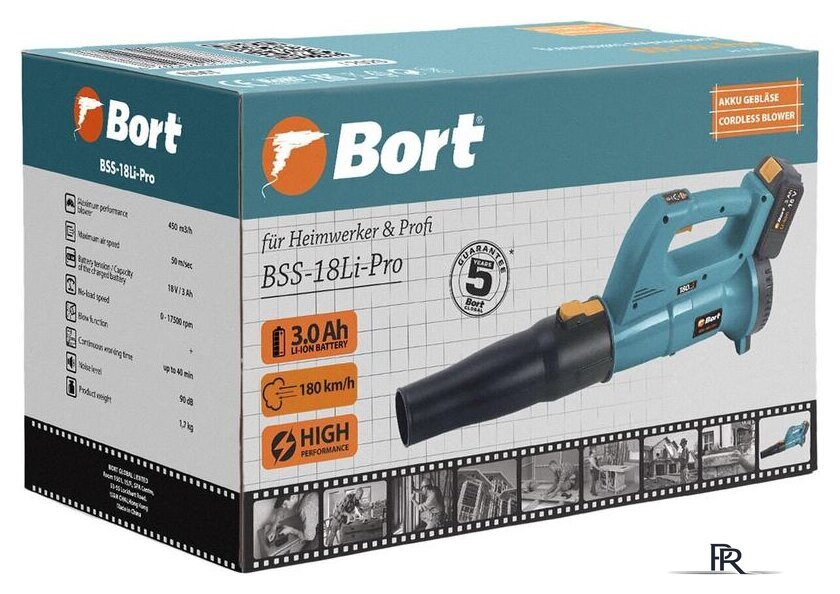 Бытовая (строительная) воздуходувка Bort BSS-18Li-Pro (с АКБ) - Изображение №6 — Интернет-магазин ПроЗаказ