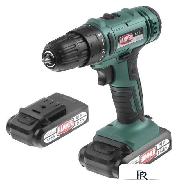 Дрель-шуруповерт Hammer ACD18A (с 2-мя АКБ, кейс) - Изображение №2 — Интернет-магазин ПроЗаказ