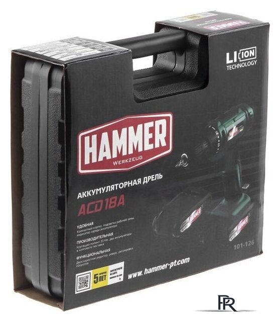 Дрель-шуруповерт Hammer ACD18A (с 2-мя АКБ, кейс) - Изображение №13 — Интернет-магазин ПроЗаказ
