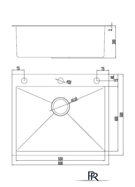 Кухонная мойка Futur FK 6050 Eco Embossing Pop-up Board plus (Satin) - Изображение №5 — Интернет-магазин ПроЗаказ