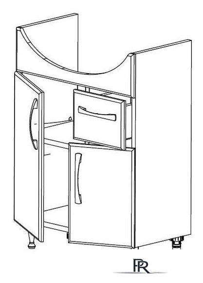  СанитаМебель Тумба под умывальник Камелия-64.15 Д2 - Изображение №2 — Интернет-магазин ПроЗаказ