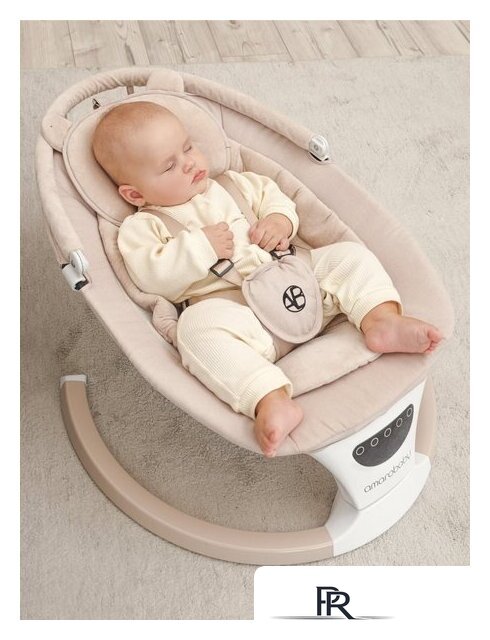 Шезлонг Amarobaby Teddy Swing AB24-22TED/03 (бежевый) - Изображение №6 — Интернет-магазин ПроЗаказ