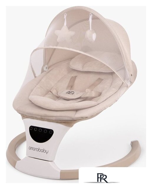 Шезлонг Amarobaby Teddy Swing AB24-22TED/03 (бежевый) - Изображение №2 — Интернет-магазин ПроЗаказ