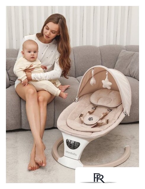 Шезлонг Amarobaby Teddy Swing AB24-22TED/03 (бежевый) - Изображение №7 — Интернет-магазин ПроЗаказ
