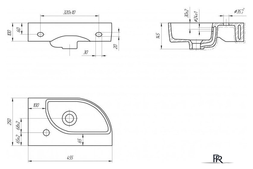 Умывальник Cersanit Cameo 45 umcam451w - Изображение №4 — Интернет-магазин ПроЗаказ