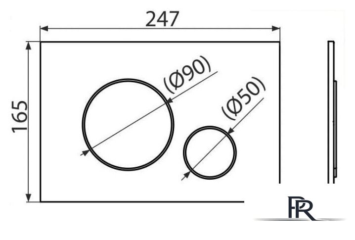 Панель смыва Alcaplast M675 (золотой) - Изображение №2 — Интернет-магазин ПроЗаказ
