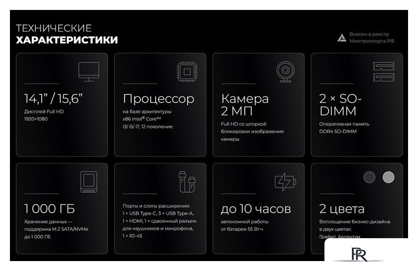 Ноутбук Kvadra Nau LE14U Y22L01P01101R_136B76 - Изображение №2 — Интернет-магазин ПроЗаказ