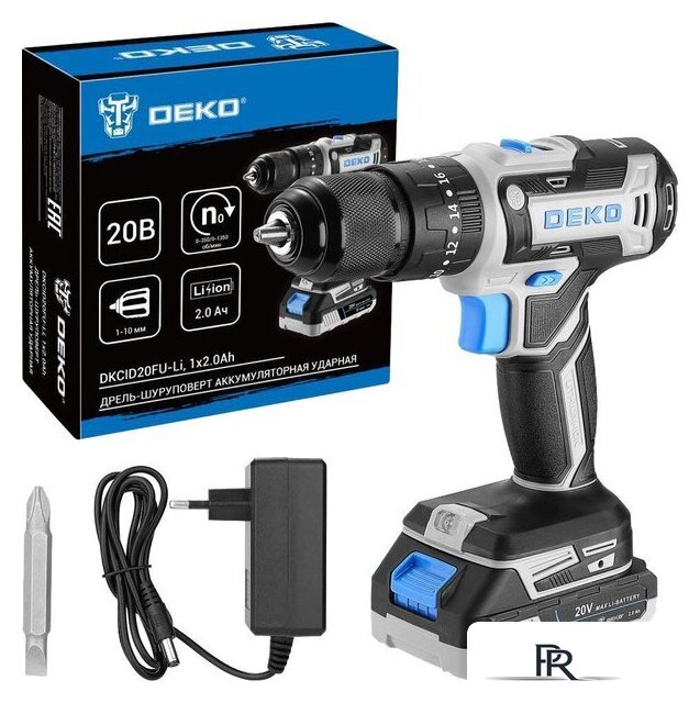 Ударная дрель-шуруповерт Deko DKCID20FU-Li 083-1119 (с 1-им АКБ) - Изображение №1 — Интернет-магазин ПроЗаказ