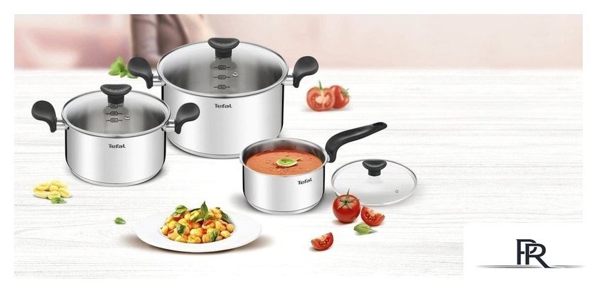 Набор кастрюль Tefal Primary E3086S74 - Изображение №4 — Интернет-магазин ПроЗаказ