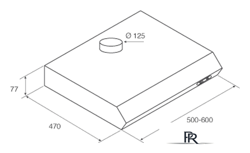 Кухонная вытяжка Jetair Light WH/F/60 PRF0094435B - Изображение №2 — Интернет-магазин ПроЗаказ