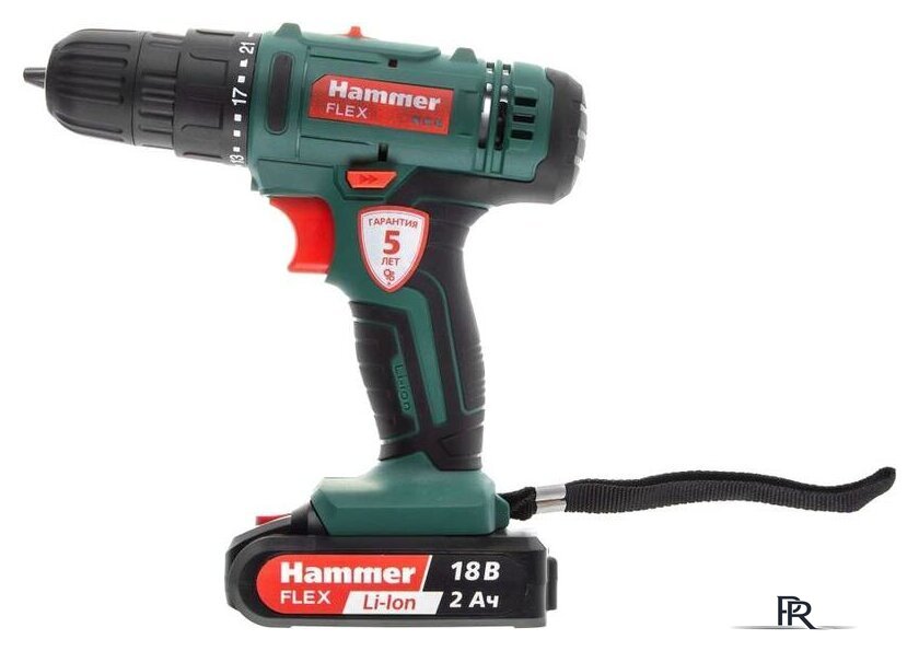 Дрель-шуруповерт Hammer Flex ACD18BS (с 2-мя АКБ, кейс) - Изображение №2 — Интернет-магазин ПроЗаказ