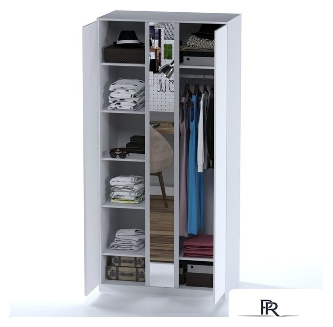 Шкаф распашной Mio Tesoro Варма Stor 105 (белый) - Изображение №3 — Интернет-магазин ПроЗаказ