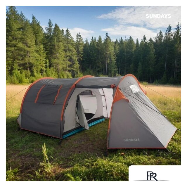 Кемпинговая палатка Sundays ZC-TT015 (темно-серый/оранжевый) - Изображение №8 — Интернет-магазин ПроЗаказ