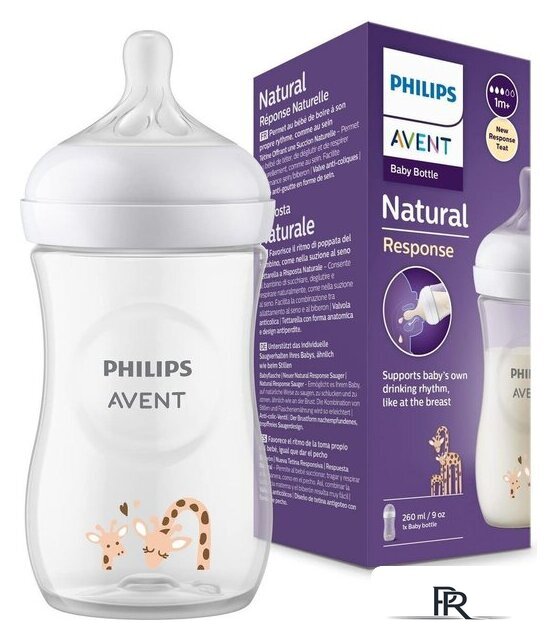 Бутылочка для кормления Philips Avent Natural Response Жираф SCY903/66 (260 мл) - Изображение №2 — Интернет-магазин ПроЗаказ