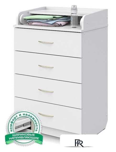 Детский комод Атон Мебель Сириус 604 ЛДСП (белый) - Изображение №1 — Интернет-магазин ПроЗаказ