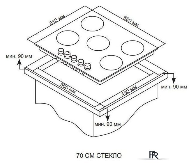 Варочная панель ARDO GH74G1WTCB2 - Изображение №3 — Интернет-магазин ПроЗаказ