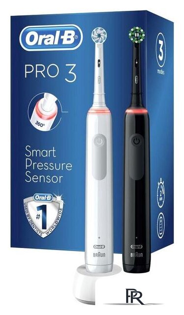 Комплект зубных щеток Oral-B Pro 3 3900 Duo Cross Action + Sensi White D505.523.3H - Изображение №1 — Интернет-магазин ПроЗаказ