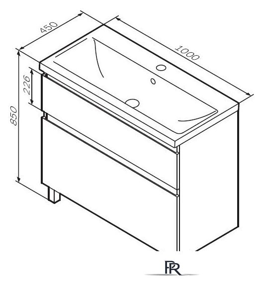  AM.PM Тумба под умывальник X-Joy M85AFSX1002WG - Изображение №5 — Интернет-магазин ПроЗаказ