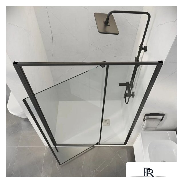 Душевая дверь Niagara Nova NG-35-12AGR 120х195 (графит/прозрачное стекло) - Изображение №11 — Интернет-магазин ПроЗаказ