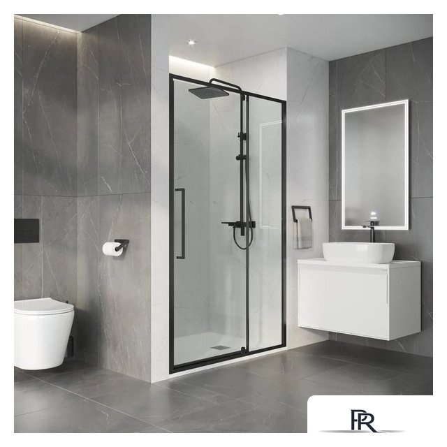 Душевая дверь Niagara Nova NG-35-12AGR 120х195 (графит/прозрачное стекло) - Изображение №10 — Интернет-магазин ПроЗаказ