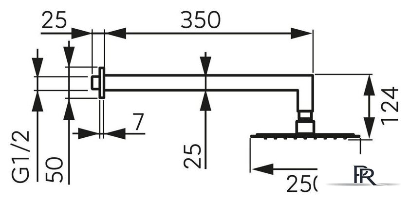 Верхний душ Ferro NPT14BL - Изображение №2 — Интернет-магазин ПроЗаказ