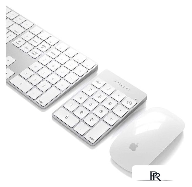 Цифровой блок Satechi Aluminum Slim Rechargeable Bluetooth Keypad (серебристый) - Изображение №4 — Интернет-магазин ПроЗаказ