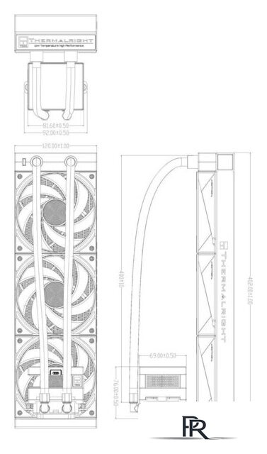 Система жидкостного охлаждения для процессора Thermalright Stream Vision 360 (черный) - Изображение №10 — Интернет-магазин ПроЗаказ