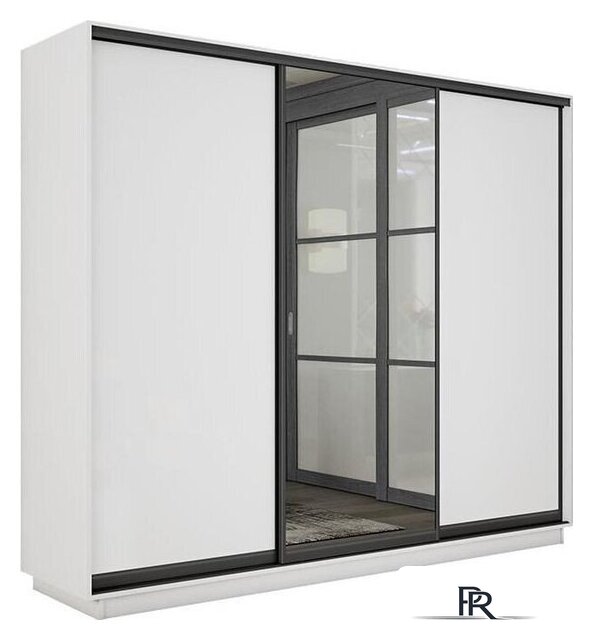 Шкаф-купе Трия Румер-2 СШК 3.210.70-11.13.11 Н 3-х дверный (дуб крафт табачный/дуб крафт табачный/зеркало/дуб крафт табачный/черный профиль) - Изображение №1 — Интернет-магазин ПроЗаказ