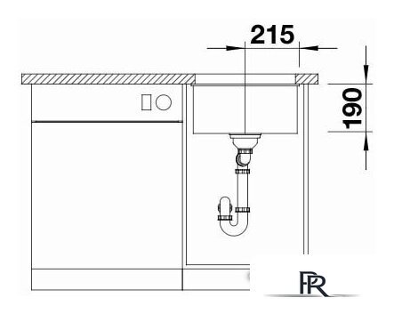 Кухонная мойка Blanco Subline 400-U 525990 (черный) - Изображение №4 — Интернет-магазин ПроЗаказ