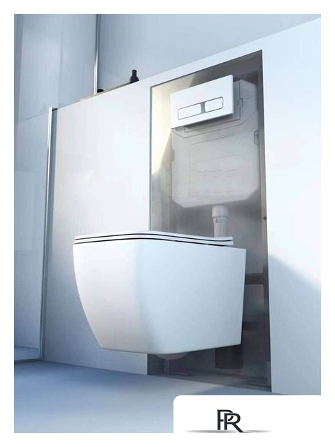Унитаз подвесной Roxen Cube Bidet One Rimless 6 в 1 StounFix Dual Fresh 506235 (кнопка: белый глянец) - Изображение №9 — Интернет-магазин ПроЗаказ