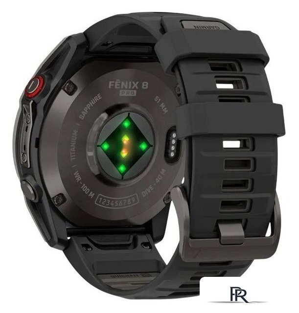 Умные часы Garmin Fenix 8 Pro 51 мм (серый, черный силиконовый ремешок) - Изображение №11 — Интернет-магазин ПроЗаказ