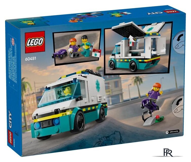 Конструктор LEGO City Скорая помощь 60451 - Изображение №2 — Интернет-магазин ПроЗаказ