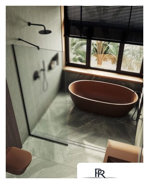 Душевая стенка MaybahGlass 195x79 MGD-700-6у (сатин стекло/черный) - Изображение №6 — Интернет-магазин ПроЗаказ