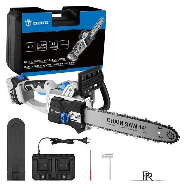 Аккумуляторная пила Deko DKCHS 40 PRO 084-2000 (с 2-мя АКБ, кейс) - Изображение №1 — Интернет-магазин ПроЗаказ