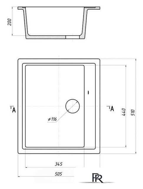 Кухонная мойка Gerhans A11 (оникс) - Изображение №2 — Интернет-магазин ПроЗаказ