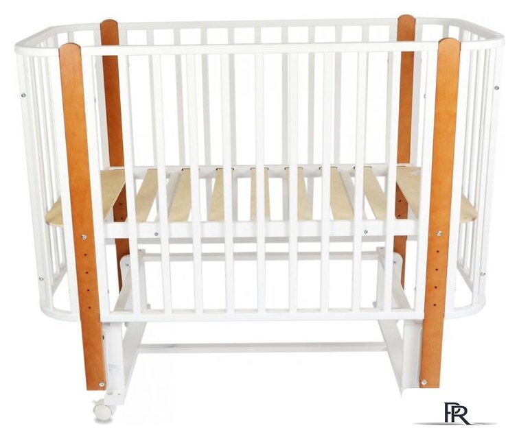 Классическая детская кроватка СКВ-Компани 394001-6 (белый/бук) - Изображение №1 — Интернет-магазин ПроЗаказ