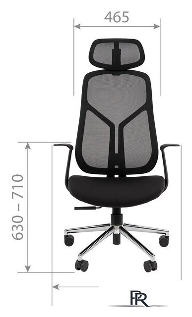 Офисное кресло CHAIRMAN CH588 (черный пластик/черный) - Изображение №4 — Интернет-магазин ПроЗаказ