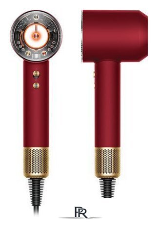 Фен Dyson HD16 Supersonic Nural Curly+Coily (евровилка, красный бархат/золотой) - Изображение №2 — Интернет-магазин ПроЗаказ