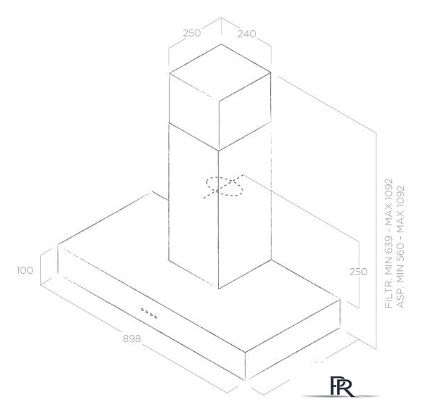 Кухонная вытяжка Elica Spot Urban Zinc/A/90 - Изображение №5 — Интернет-магазин ПроЗаказ
