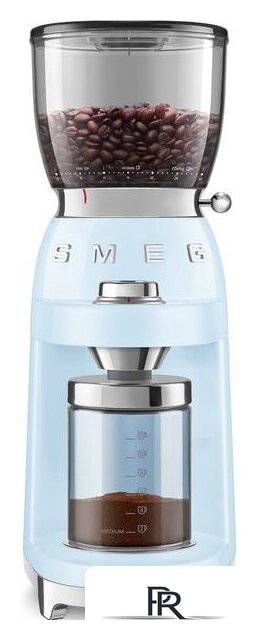 Электрическая кофемолка Smeg CGF01PBEU (пастельный голубой) - Изображение №4 — Интернет-магазин ПроЗаказ