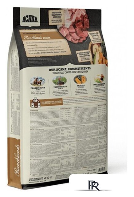 Сухой корм для собак Acana Ranchlands беззерновой корм для собак всех пород и возрастов (говядина, ягненок, свинина) 11.4 кг - Изображение №2 — Интернет-магазин ПроЗаказ